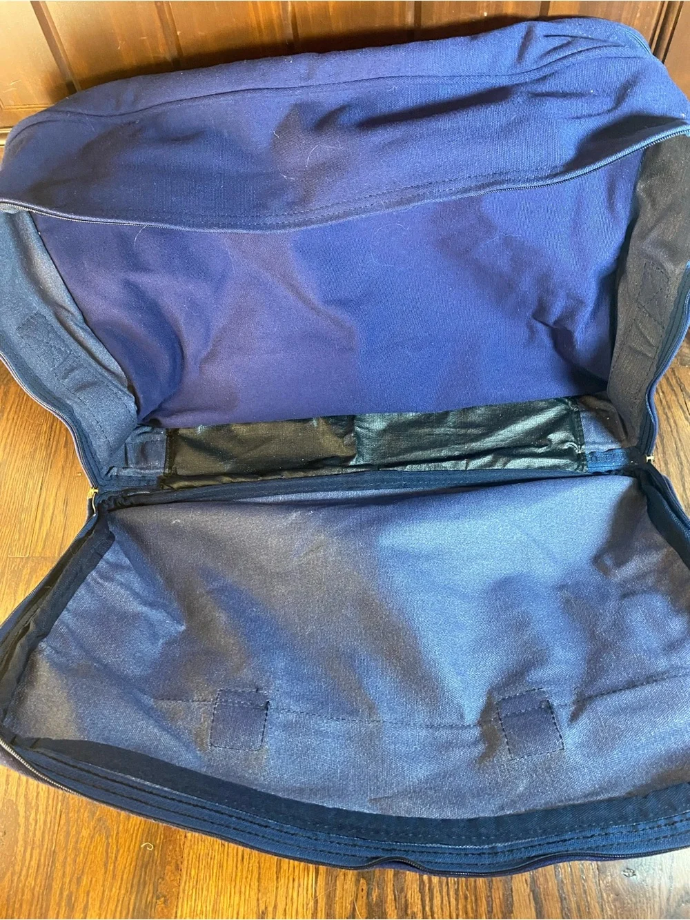 John Austin Navy Blue Duffel Travel Bag Large - 20”L X 14”H X 10”